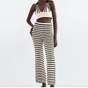 Zara Women’s Crochet Striped Pants
